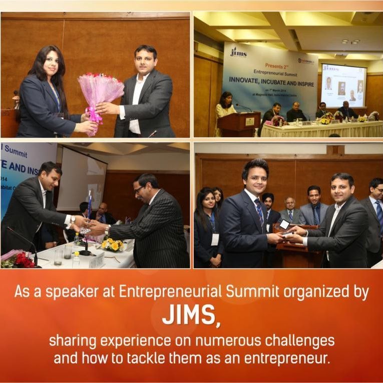 Gaurav Singhal: JIMS Entrepreneurial Summit, India Habitat Centre, New Delhi